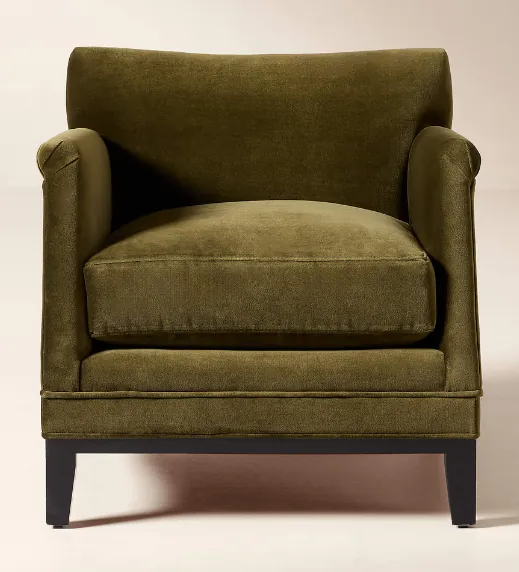 CB2 Velvet Accent Chair